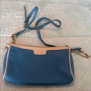 Blue and White Crossbody Bag